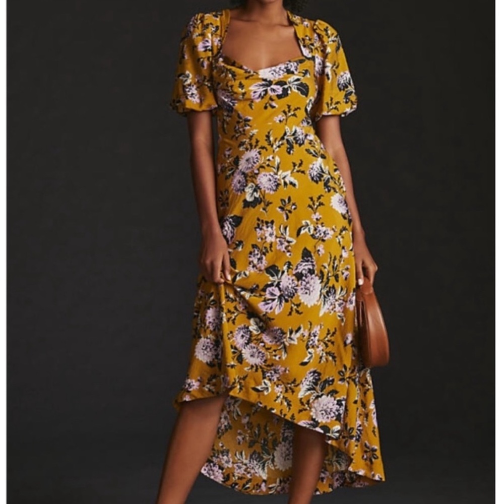 Anthropologie Maeve Puff Sleeve Dress